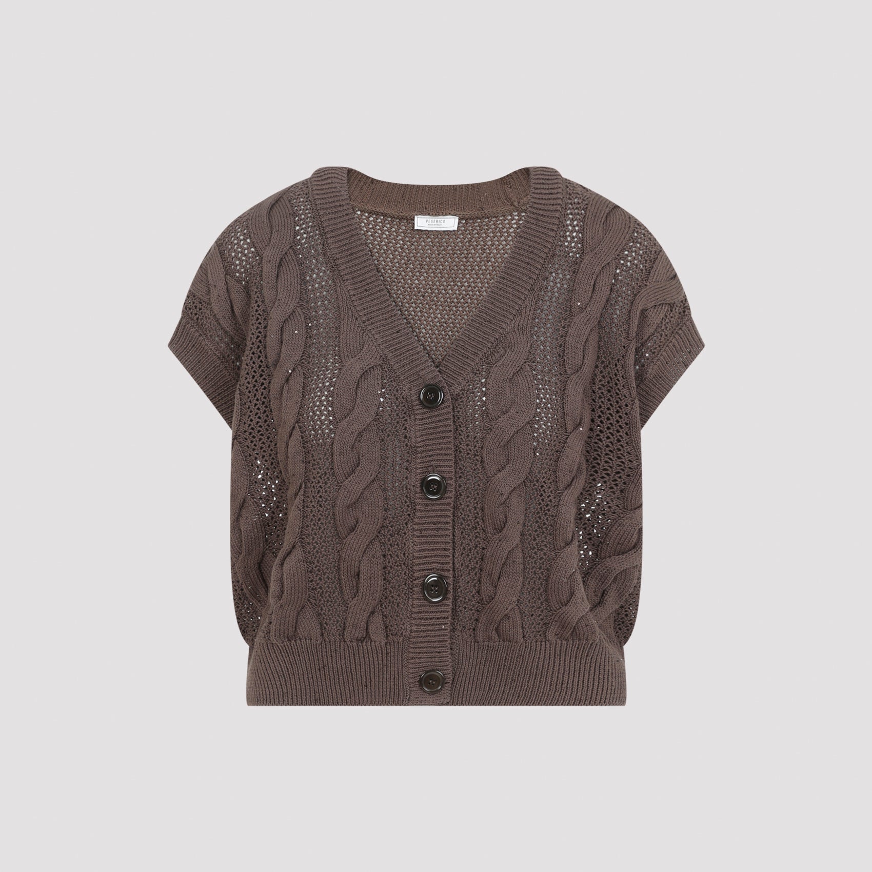 Peserico V neck - Brown | d675694e0bdb47e9b62a6421dede6eef91ce2c7e