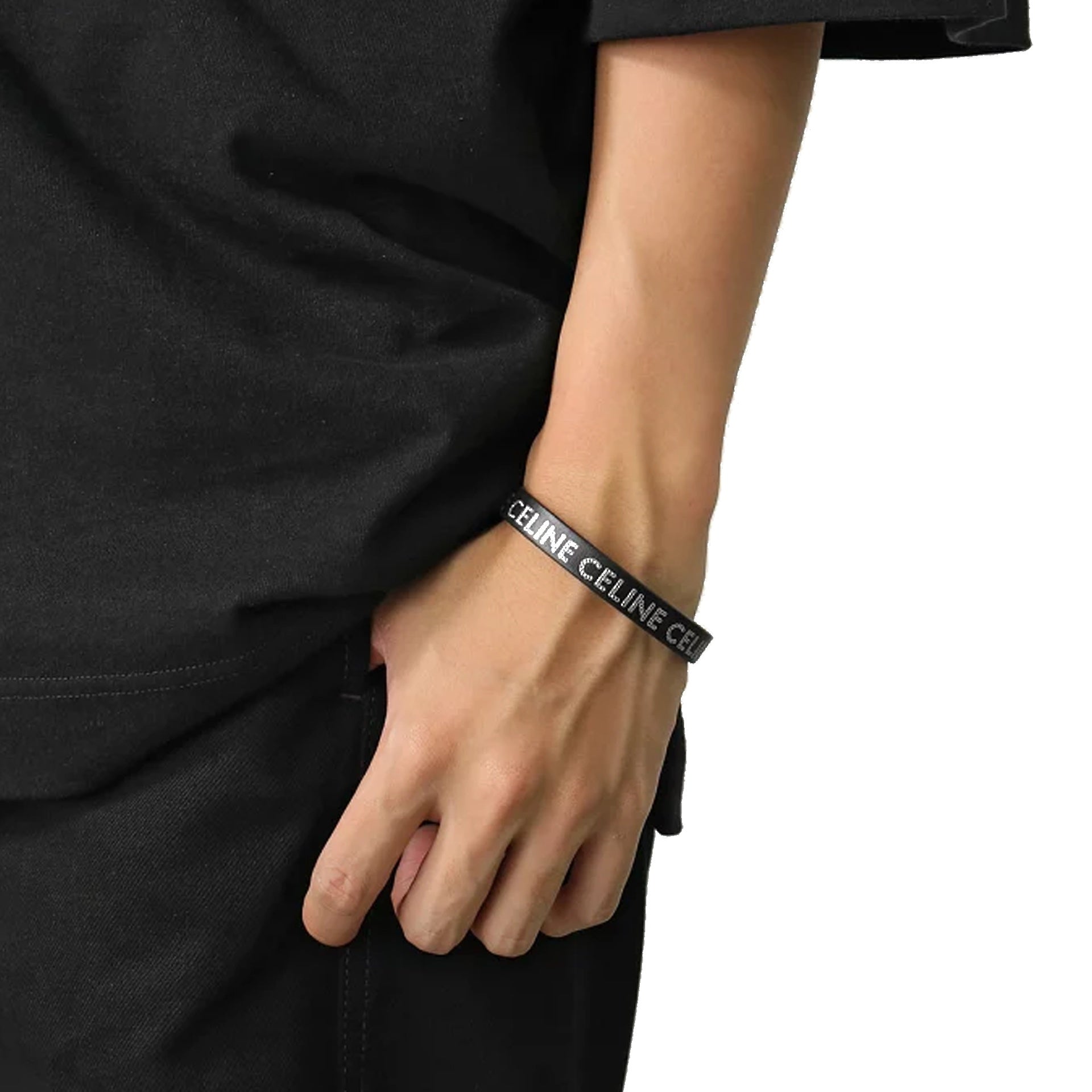Celine Leather Logo Bracelet - MEN ACCESSORIES - CELINE - T.Luxy