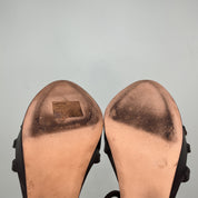 Sergio Rossi Leather Cut Out Farrah Sandals