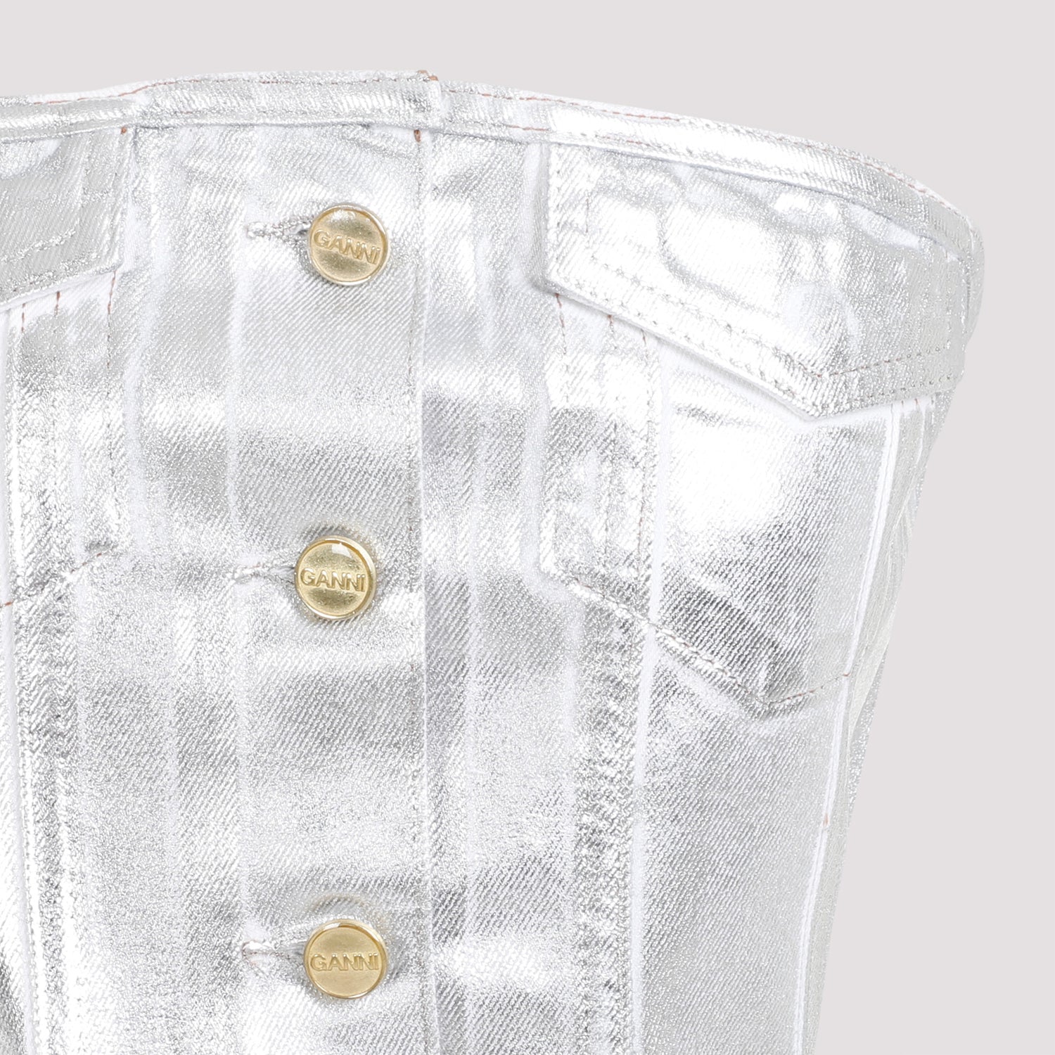Ganni Tops - Metallic | 81ef48e4870ea51f2b7c2a07df62ac6a725d93ee