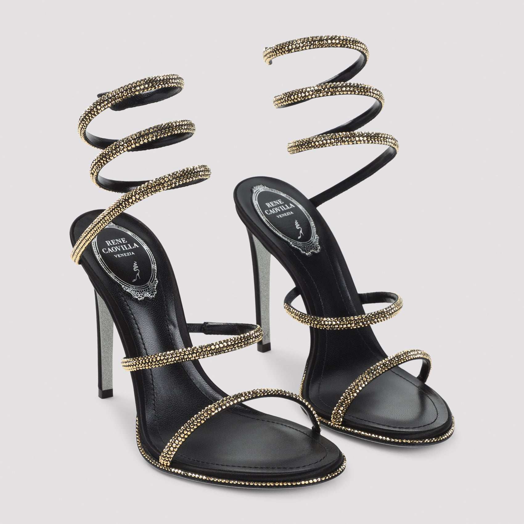 Rene` Caovilla Sandals - Black | 1f996eb6e6fb91062d77461cd1e120f78290da73
