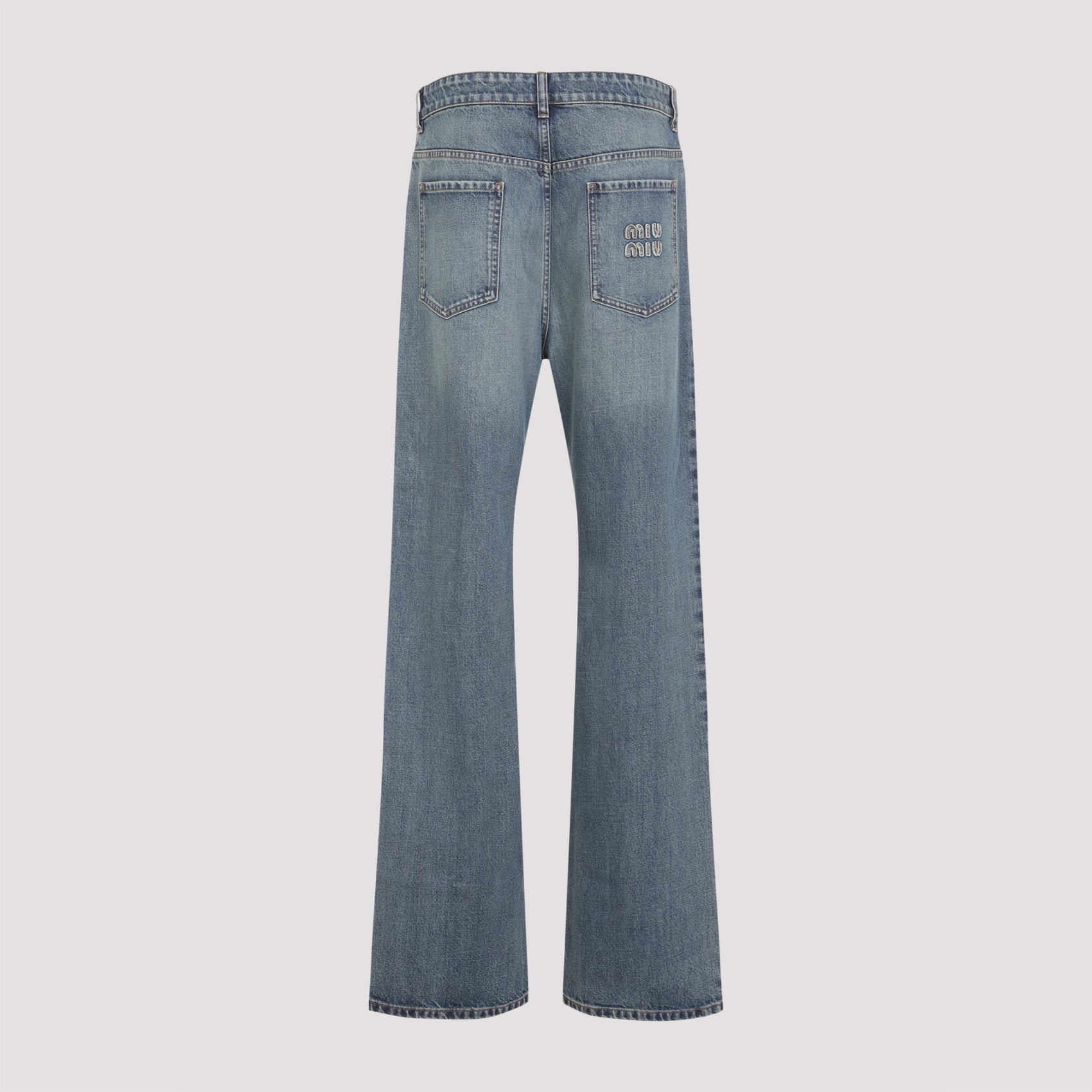 Miu Miu Regular & straight leg - Blue | 98faed0ad30695c57653fc84044ff832856338a9