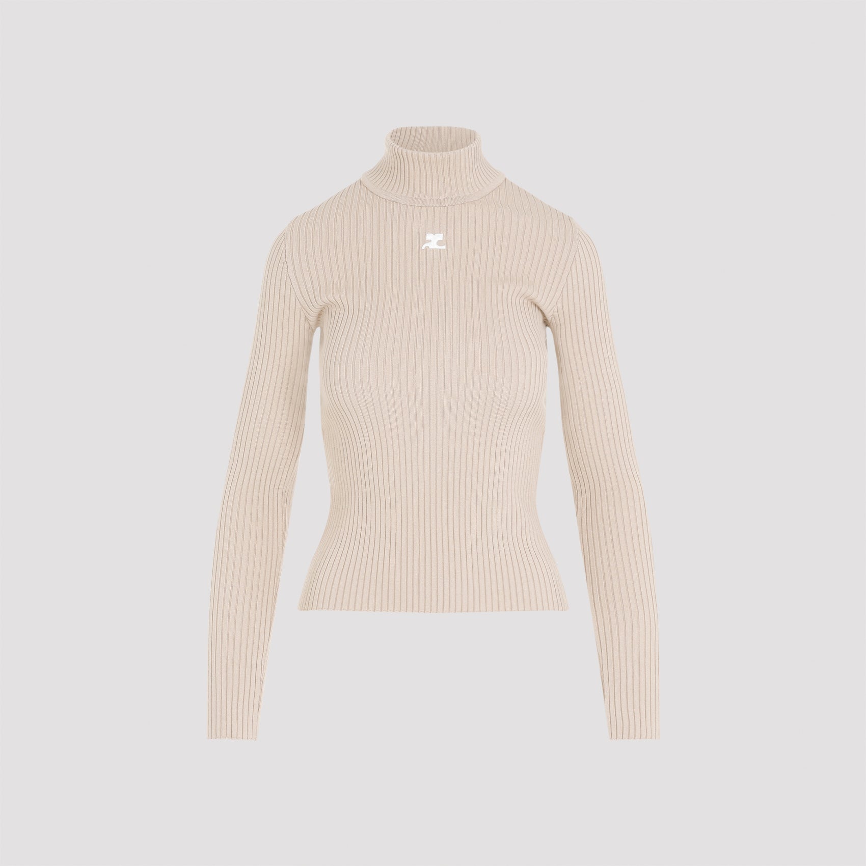 CourrèGes Roll Neck Ribbed Jumper - WOMEN CLOTHING - Courreges - T.Luxy
