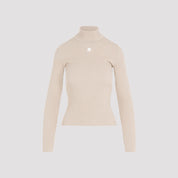 CourrèGes Roll Neck Ribbed Jumper - WOMEN CLOTHING - Courreges - T.Luxy