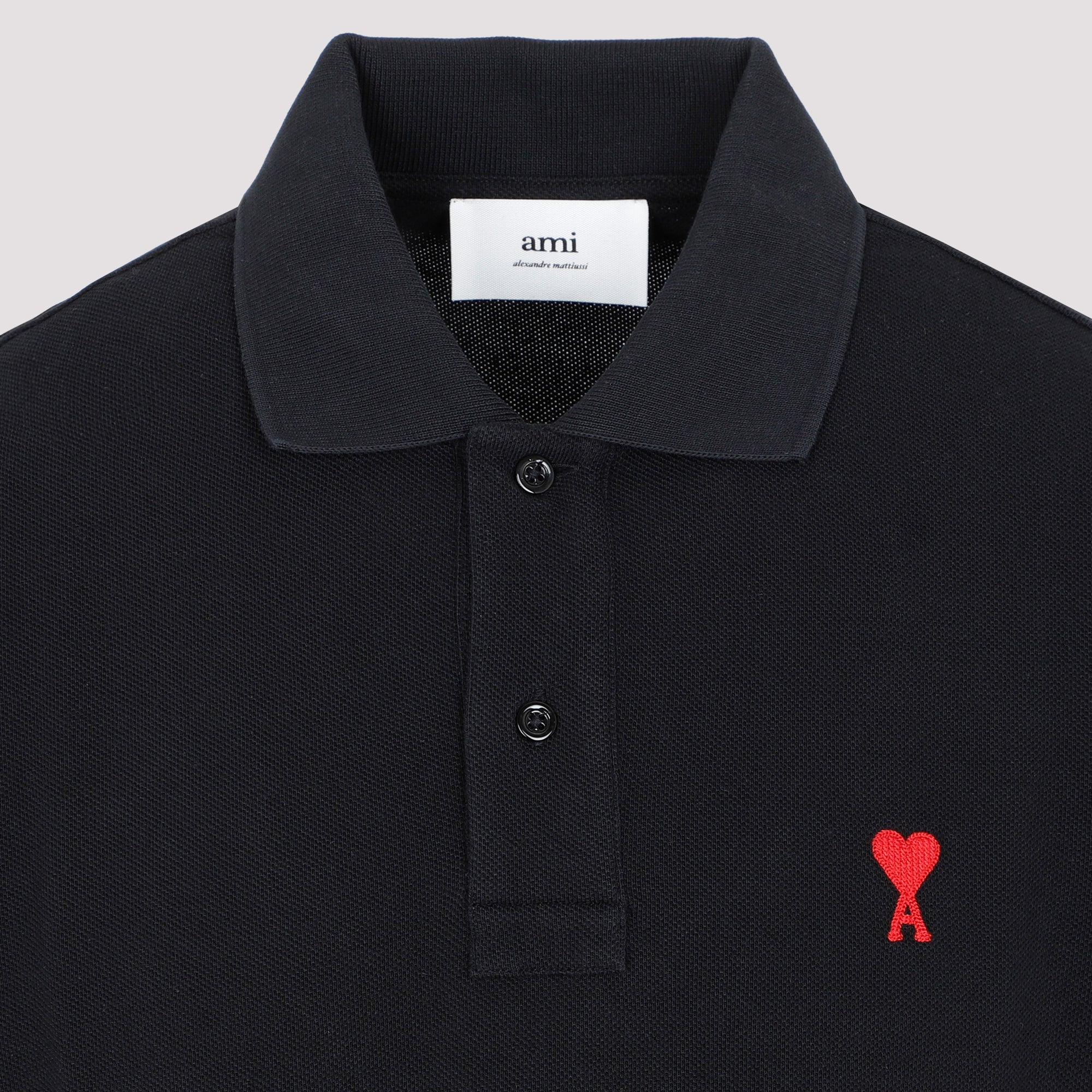 Ami Paris Polo - Black | 5c7afdf15d6fe10642ac918317abee83b3a2b561