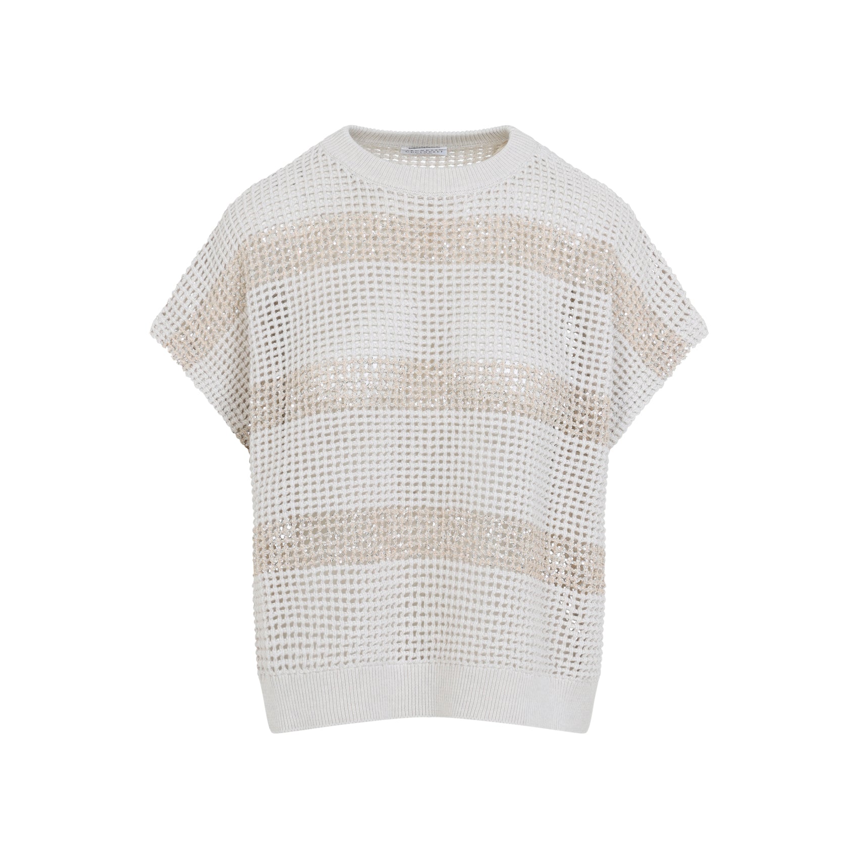 Brunello Cucinelli Knit Striped Sweater - WOMEN CLOTHING - Brunello Cucinelli - T.Luxy