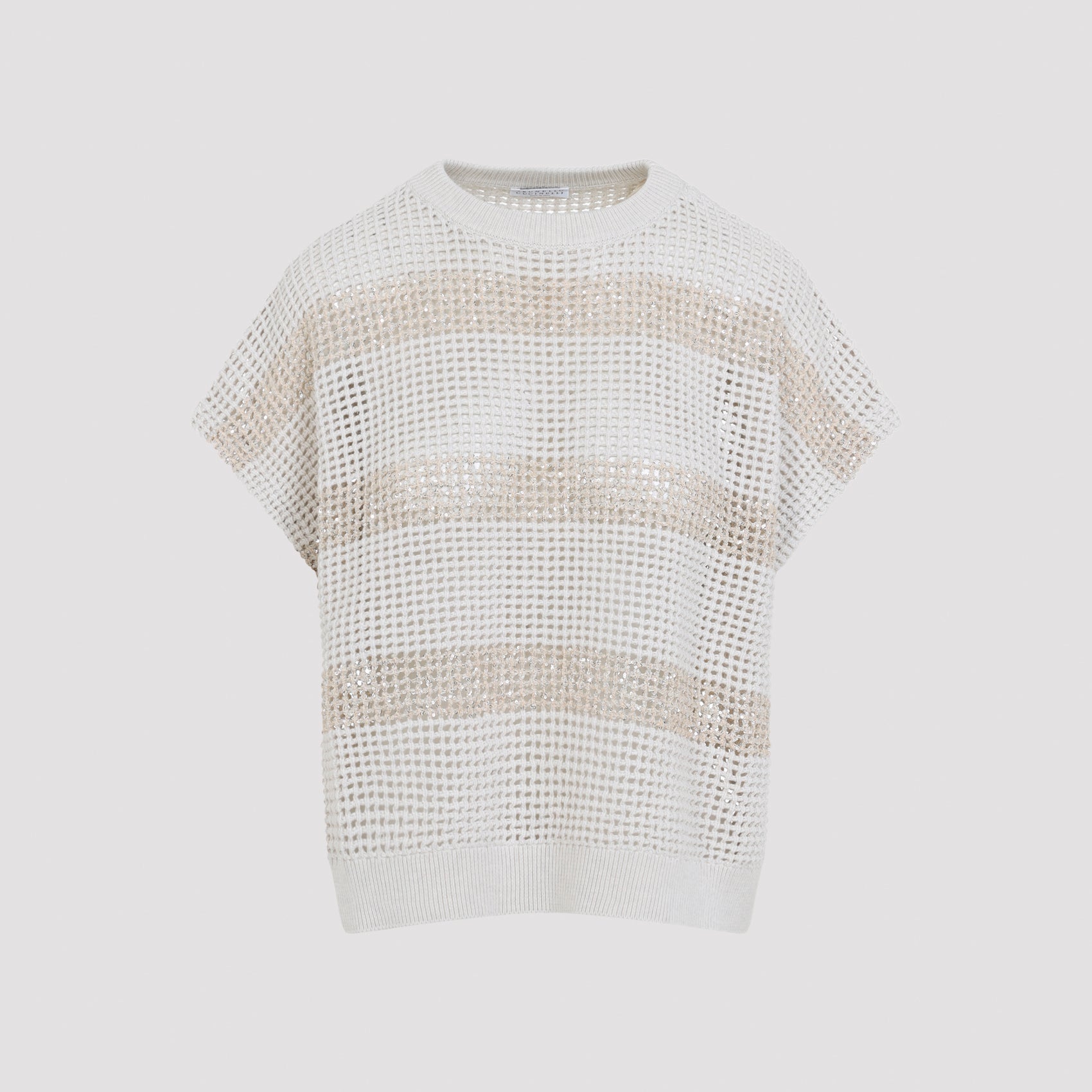 Brunello Cucinelli Knit Striped Sweater - WOMEN CLOTHING - Brunello Cucinelli - T.Luxy