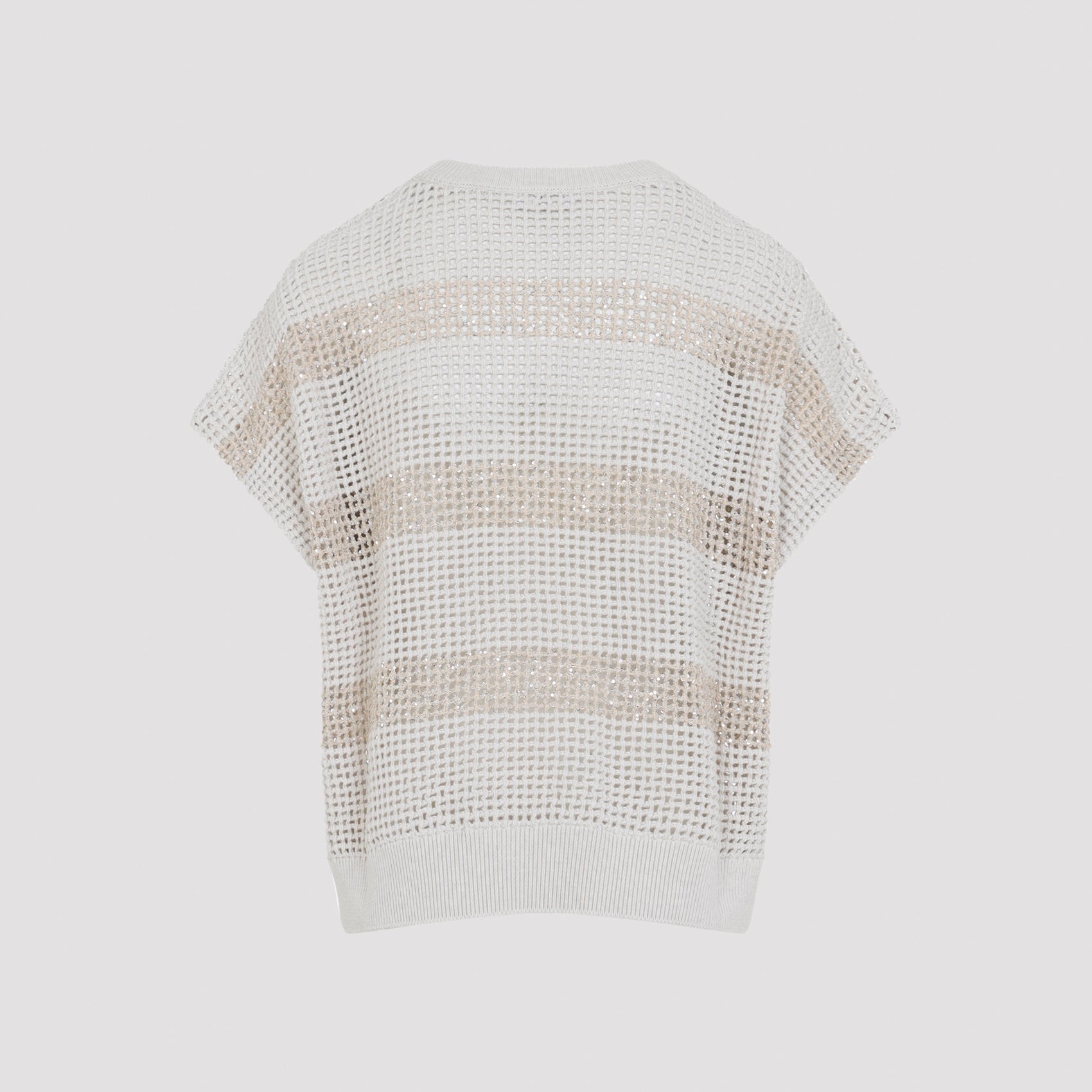 Brunello Cucinelli Knit Striped Sweater - WOMEN CLOTHING - Brunello Cucinelli - T.Luxy