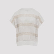 Brunello Cucinelli Knit Striped Sweater - WOMEN CLOTHING - Brunello Cucinelli - T.Luxy