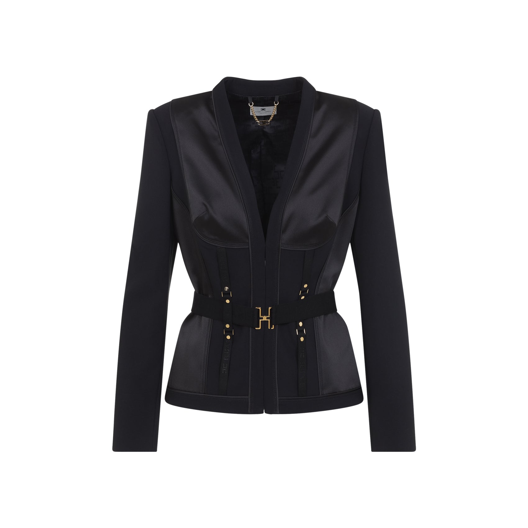 Elisabetta Franchi Jackets - Black | b3e2087d71295b5f5491afc111dcee573fc5b594