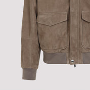 Brunello Cucinelli Leather Bomber Jacket - MEN CLOTHING - Brunello Cucinelli - T.Luxy