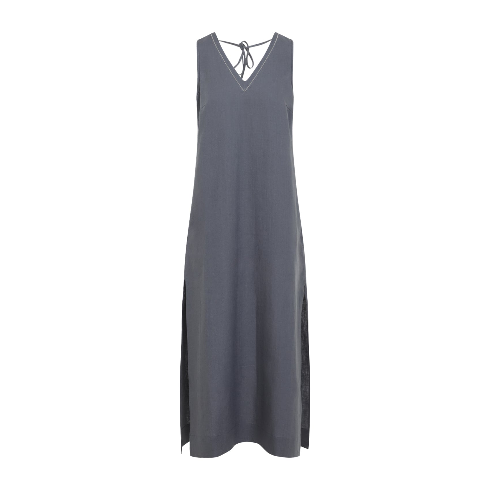 Peserico V - Neckline Long Dress - WOMEN CLOTHING - Peserico - T.Luxy