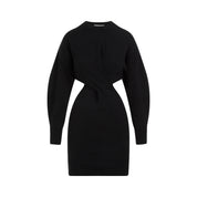 Alexander Mcqueen Wool Mini Dress - WOMEN CLOTHING - Alexander Mcqueen - T.Luxy