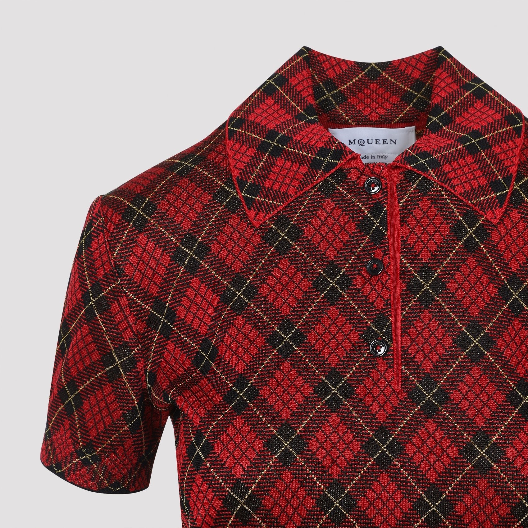 Alexander Mcqueen Microcheck Polo - WOMEN CLOTHING - Alexander Mcqueen - T.Luxy