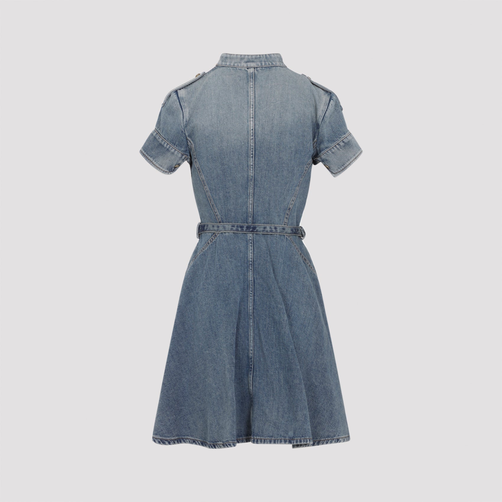 Alexander Mcqueen Denim Mini Dress - WOMEN CLOTHING - Alexander Mcqueen - T.Luxy