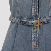 Alexander Mcqueen Denim Mini Dress - WOMEN CLOTHING - Alexander Mcqueen - T.Luxy