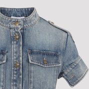 Alexander Mcqueen Denim Mini Dress - WOMEN CLOTHING - Alexander Mcqueen - T.Luxy