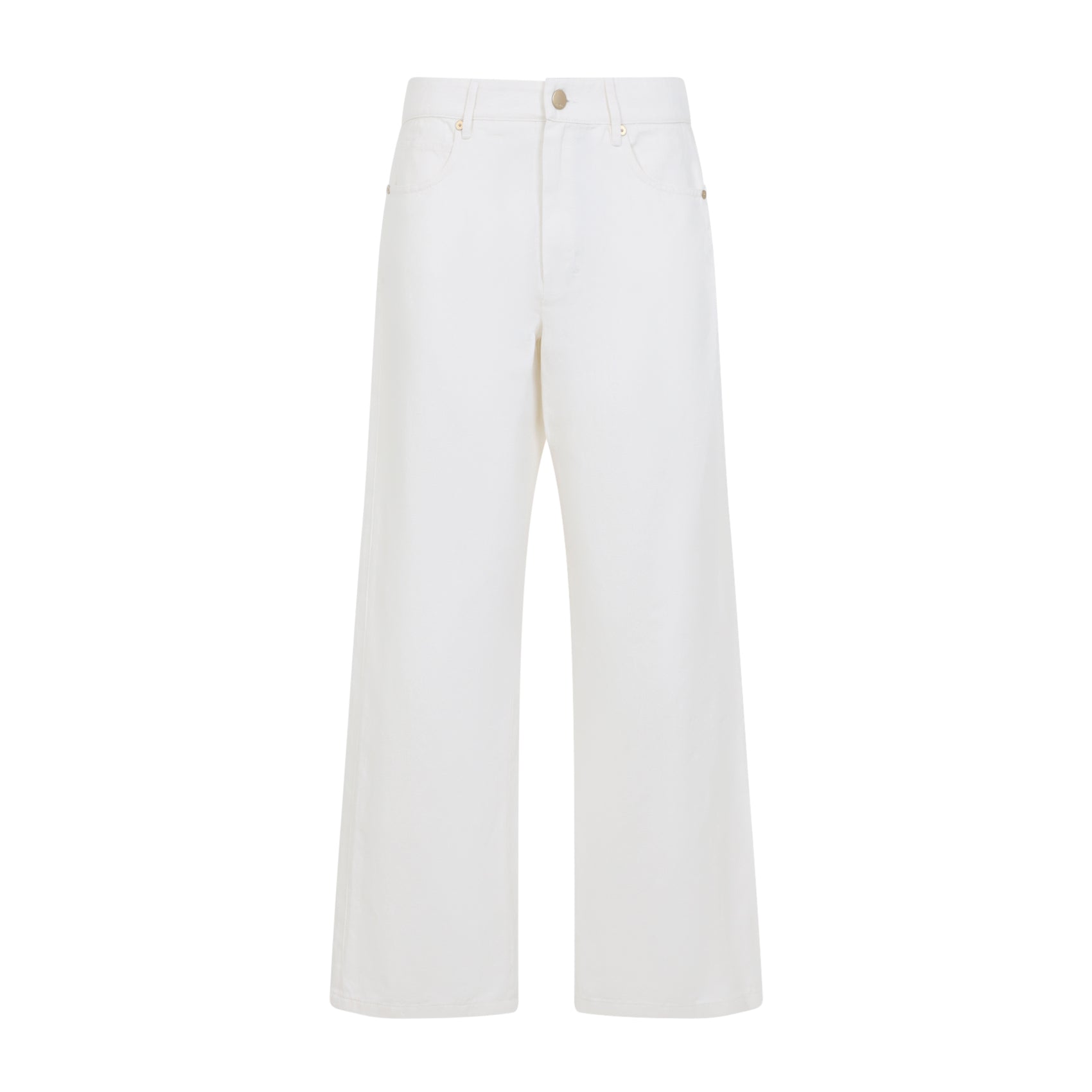 Max Mara`S Regular & straight leg - White | 0642701f27672a041f45b54e138fa3907c92d801
