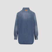 Moschino Heart Denim Shirt - WOMEN CLOTHING - Moschino - T.Luxy
