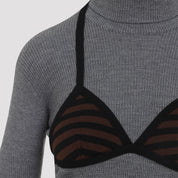 Moschino Turtle neck - Grey | 281c6bad584d0c812f770b52f90d86a79d3aa60e