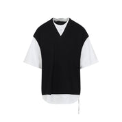 Mastermind Japan Layered Short Sleeves Vest Tee - MEN CLOTHING - Mastermind Japan - T.Luxy
