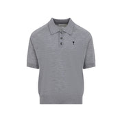 Ami Paris Polo - Grey | 7716f44df1418e8aae2510a9e97f8575ebca9ad8