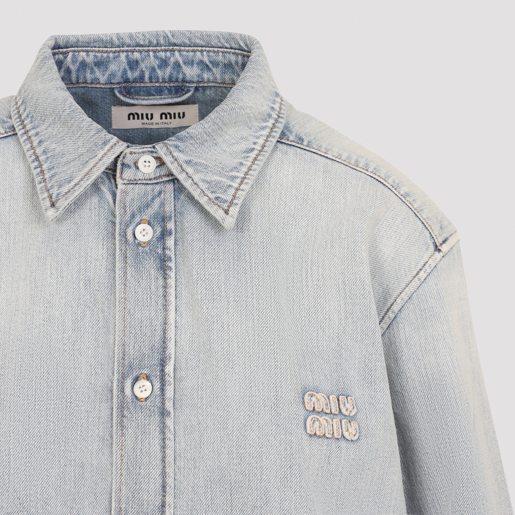 Miu Miu Denim&leather - Blue | 35e600915f826faff97d32679b9abd86efad2b49