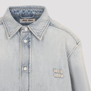 Miu Miu Denim&leather - Blue | 35e600915f826faff97d32679b9abd86efad2b49