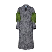 Prada Herringbone Wool Coat