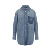 Miu Miu Shirts - Blue | d4338b7c2e6df715257b32e1d632cb65dfd86e74