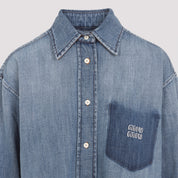 Miu Miu Shirts - Blue | 8ae25a3ca77fe4b1f425030979a92e947d43e6c9