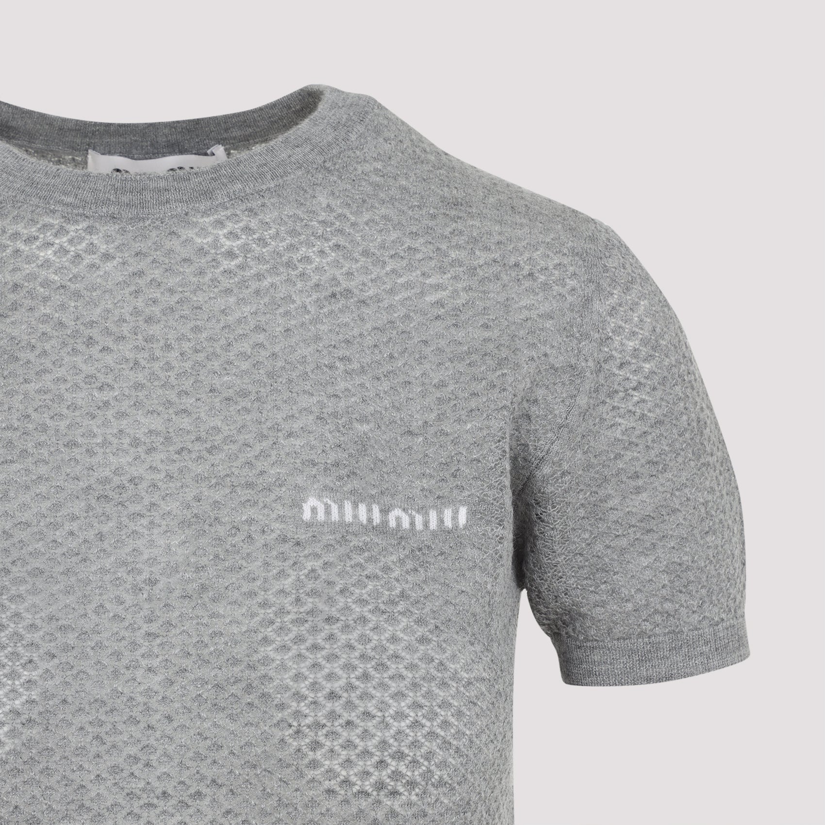 Miu Miu T-shirts - Grey | bd2d5ec2e38b3b4700c9f051ff97b6821463e7ae