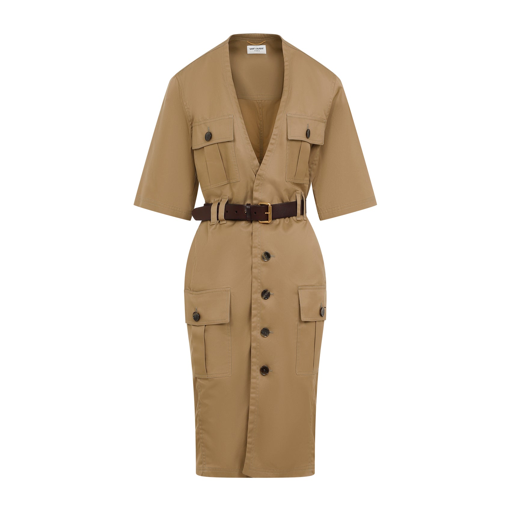Saint Laurent Midi dresses - Nude & Neutrals | f35ad51aa5844a03f176da84b211df6d6685bc2d