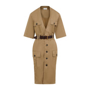 Saint Laurent Midi dresses - Nude & Neutrals | f35ad51aa5844a03f176da84b211df6d6685bc2d