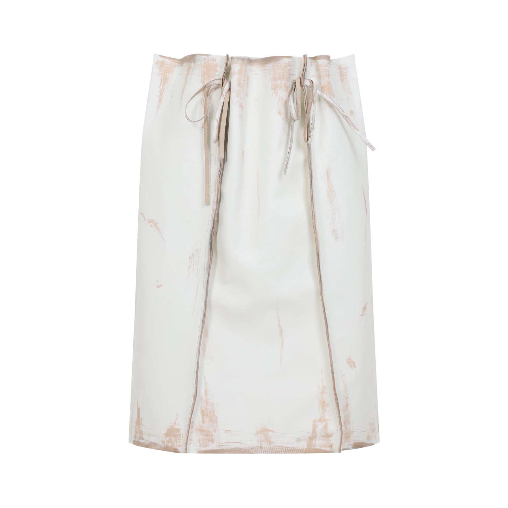 Prada Calf Leather Midi Skirt - WOMEN CLOTHING - Prada - T.Luxy