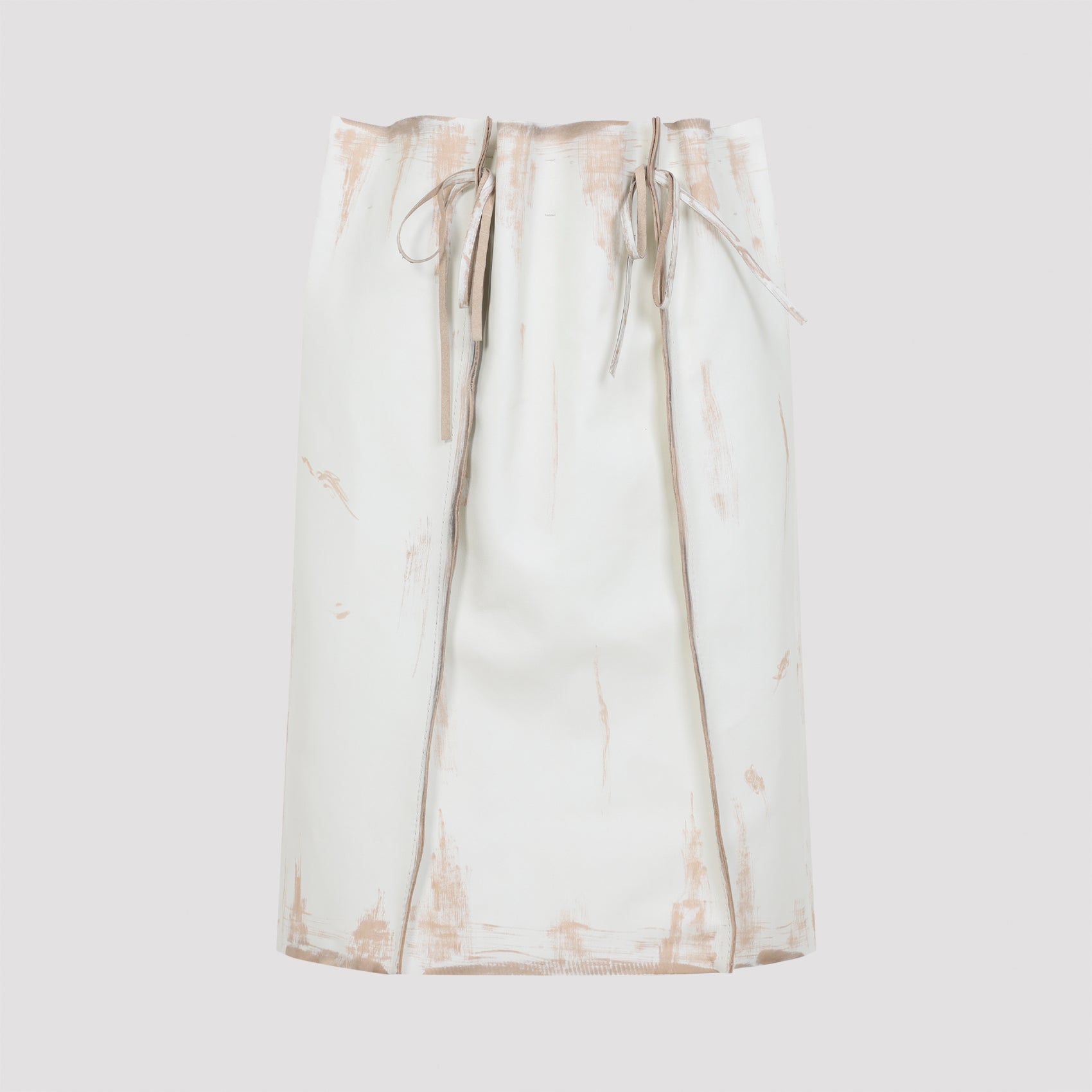 Prada Calf Leather Midi Skirt - WOMEN CLOTHING - Prada - T.Luxy