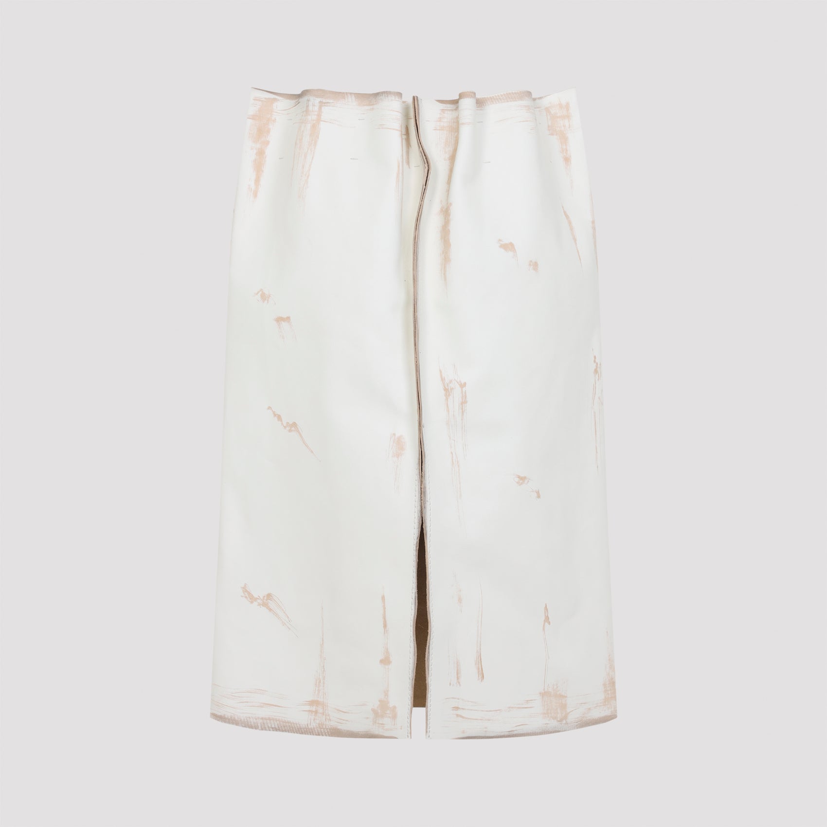 Prada Calf Leather Midi Skirt - WOMEN CLOTHING - Prada - T.Luxy