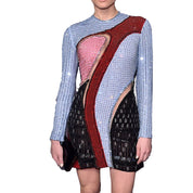 Versace Crystal-Embellished Cut-Out Mini Dress - WOMEN CLOTHING - VERSACE - T.Luxy