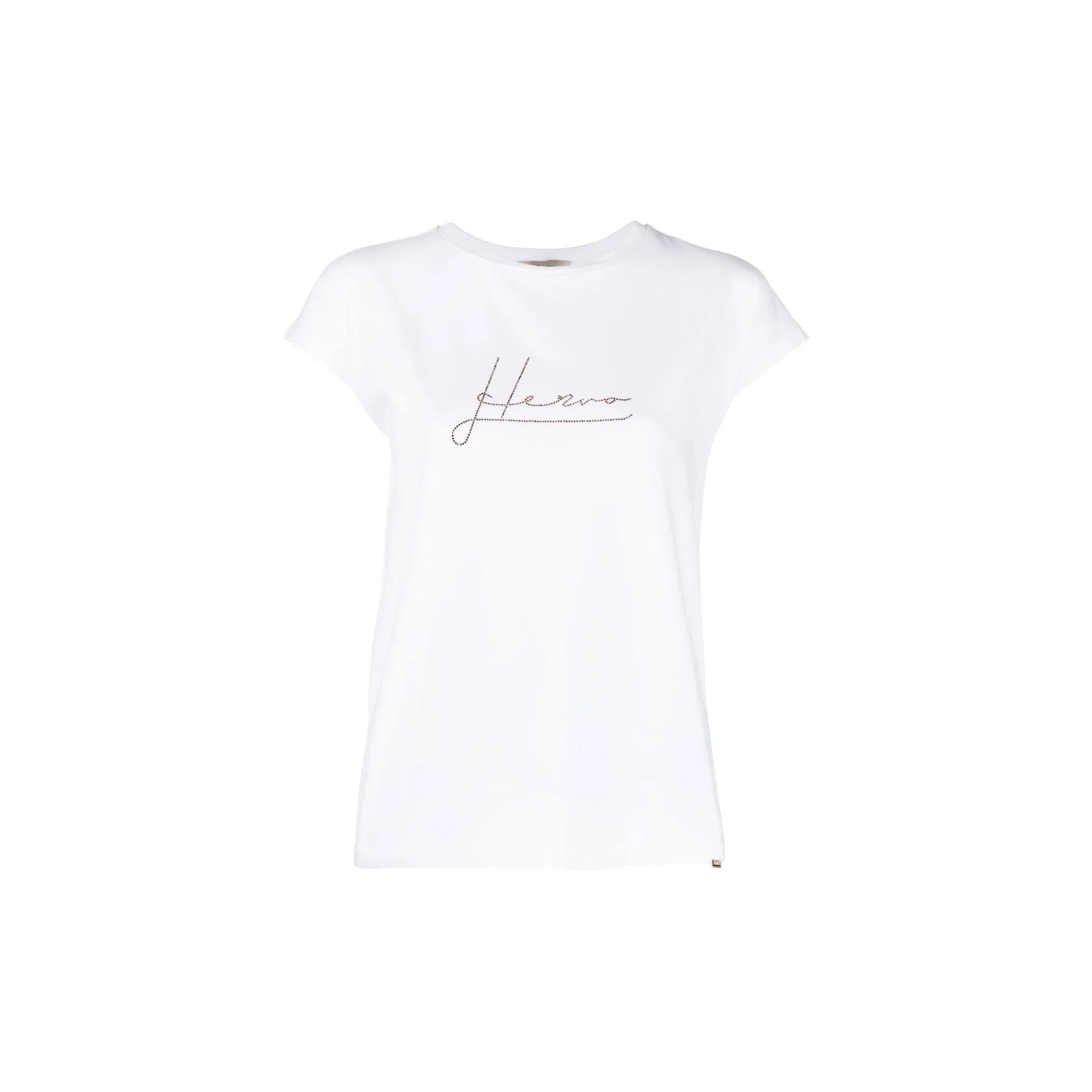 Herno Crystal - Embellished Logo T-shirt - WOMEN CLOTHING - HERNO - T.Luxy