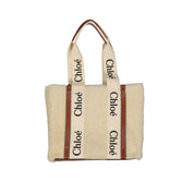 Chloé Woody Shearling Tote Bag - WOMEN BAGS - CHLOE' - T.Luxy