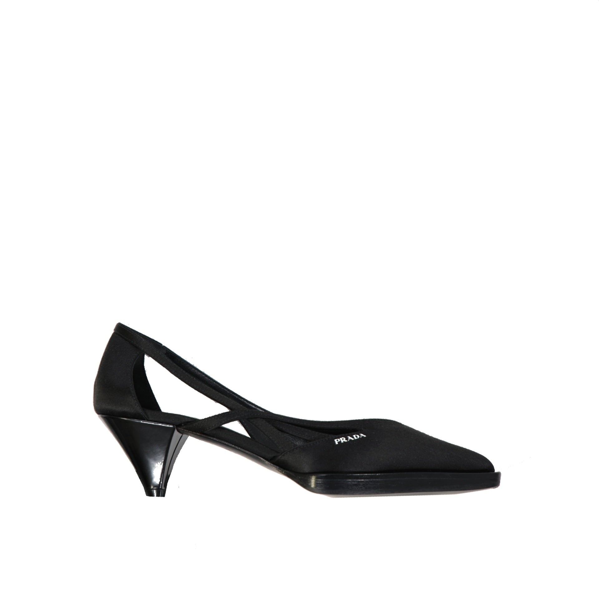 55mm Cut Out Satin Pumps