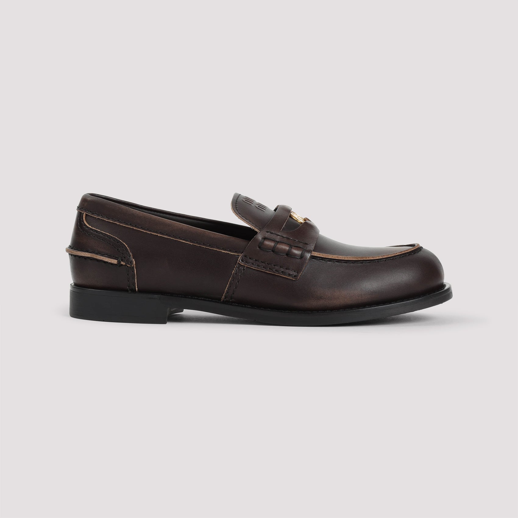 Miu Miu Leather Loafers - WOMEN SHOES - Miu Miu - T.Luxy