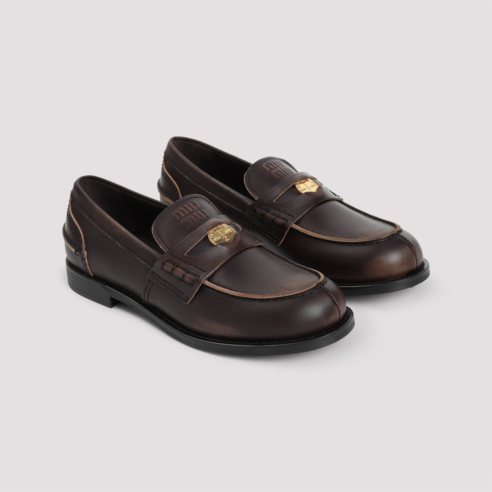 Miu Miu Leather Loafers - WOMEN SHOES - Miu Miu - T.Luxy