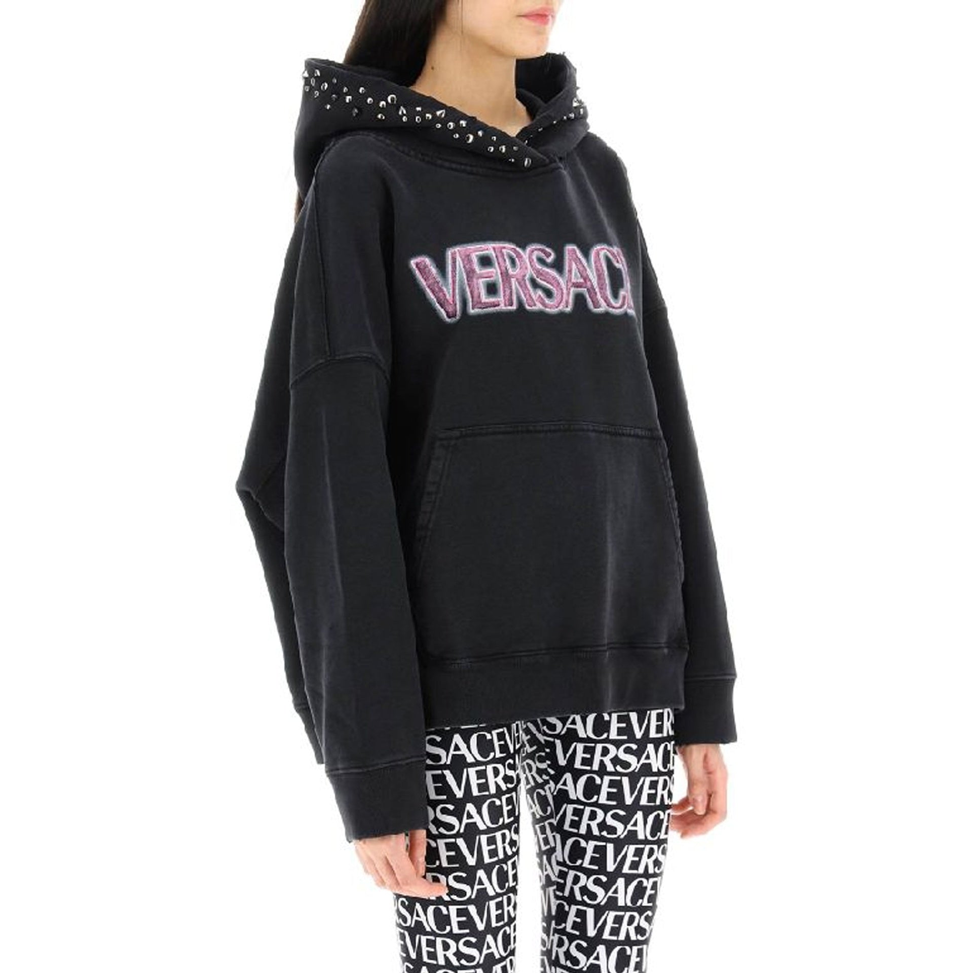 Versace Cotton Logo Sweatshirt - WOMEN CLOTHING - VERSACE - T.Luxy