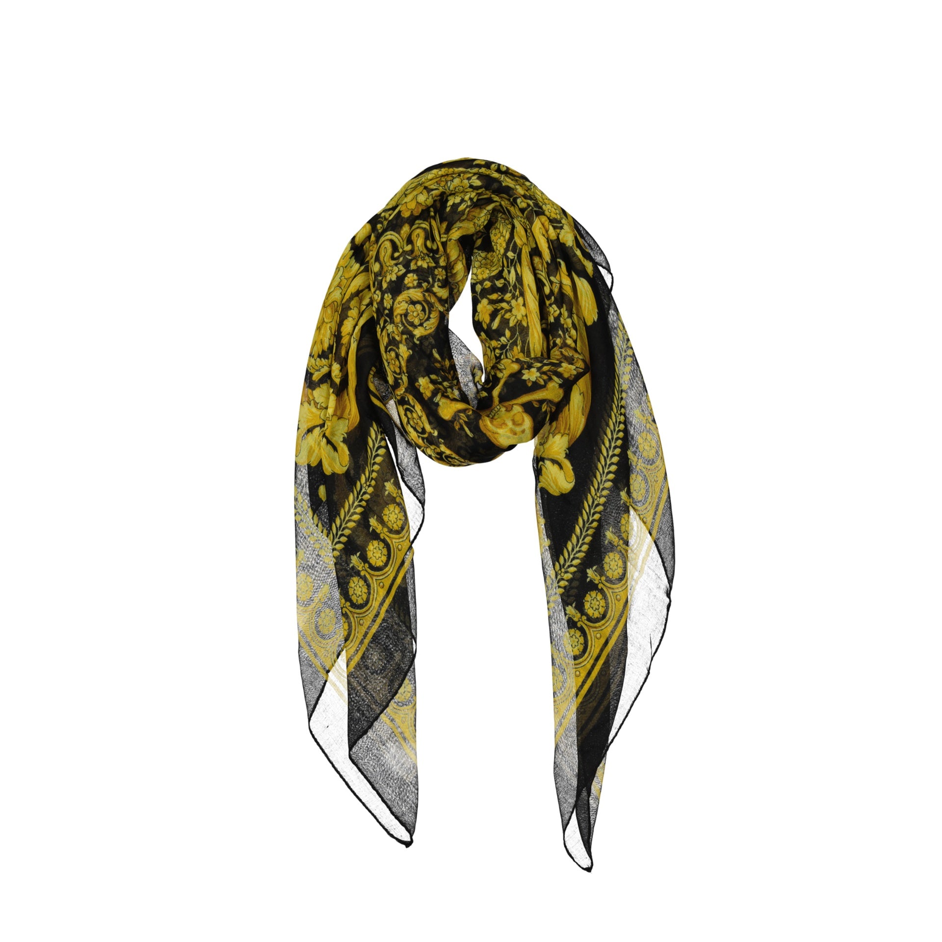 VERSACE Silk Blend Square Scarf - WOMEN ACCESSORIES - VERSACE - T.Luxy