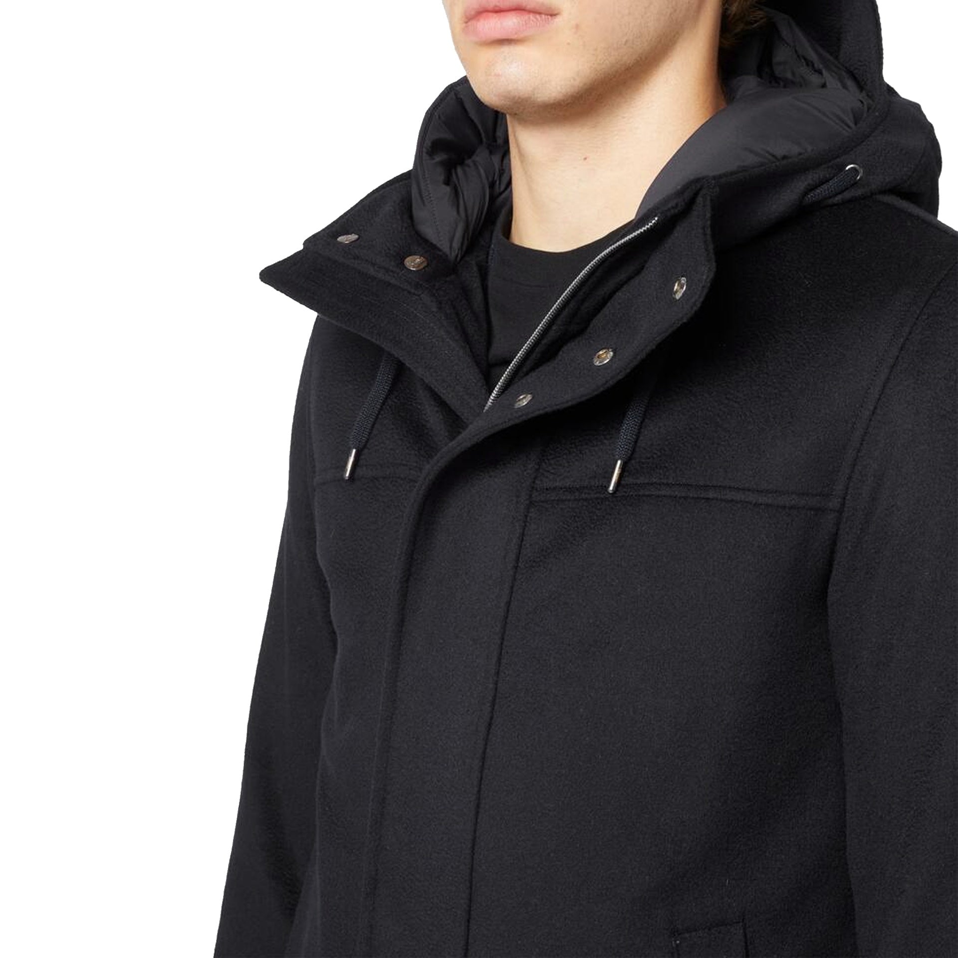 HERNO Wool Cashmere Hooded Coat - MEN CLOTHING - HERNO - Tluxy New