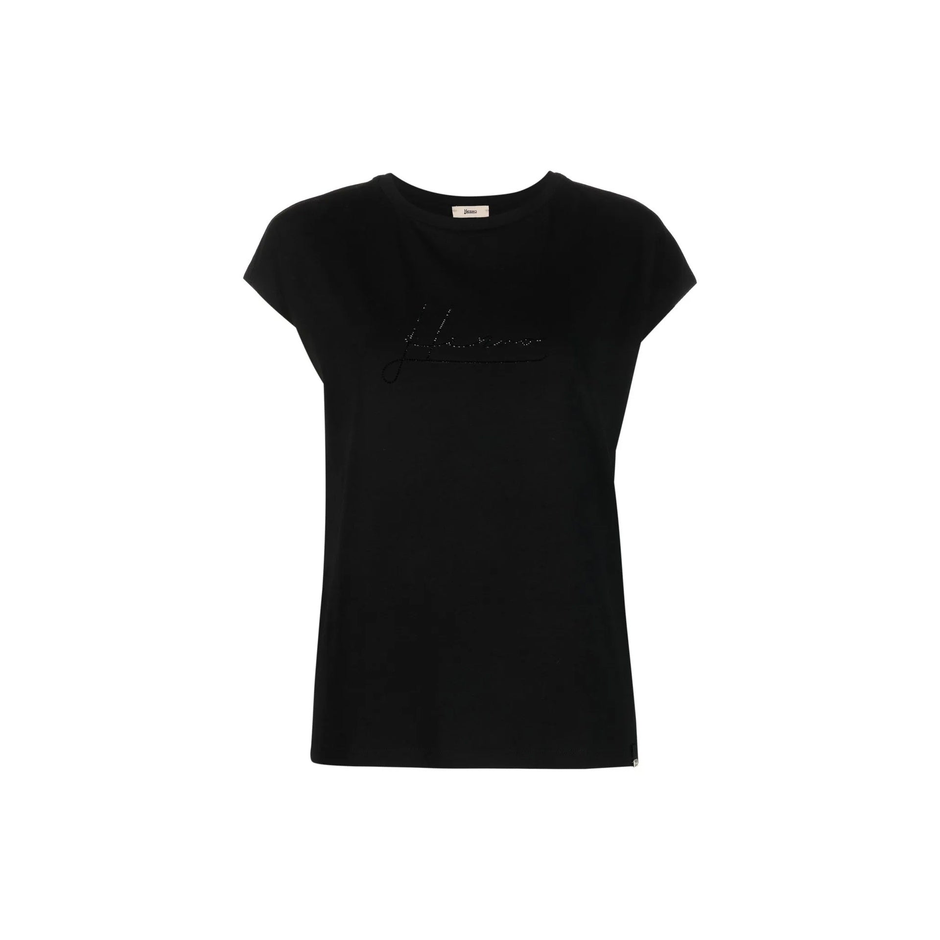 Herno Crystal - Embellished Logo T-shirt - WOMEN CLOTHING - HERNO - T.Luxy