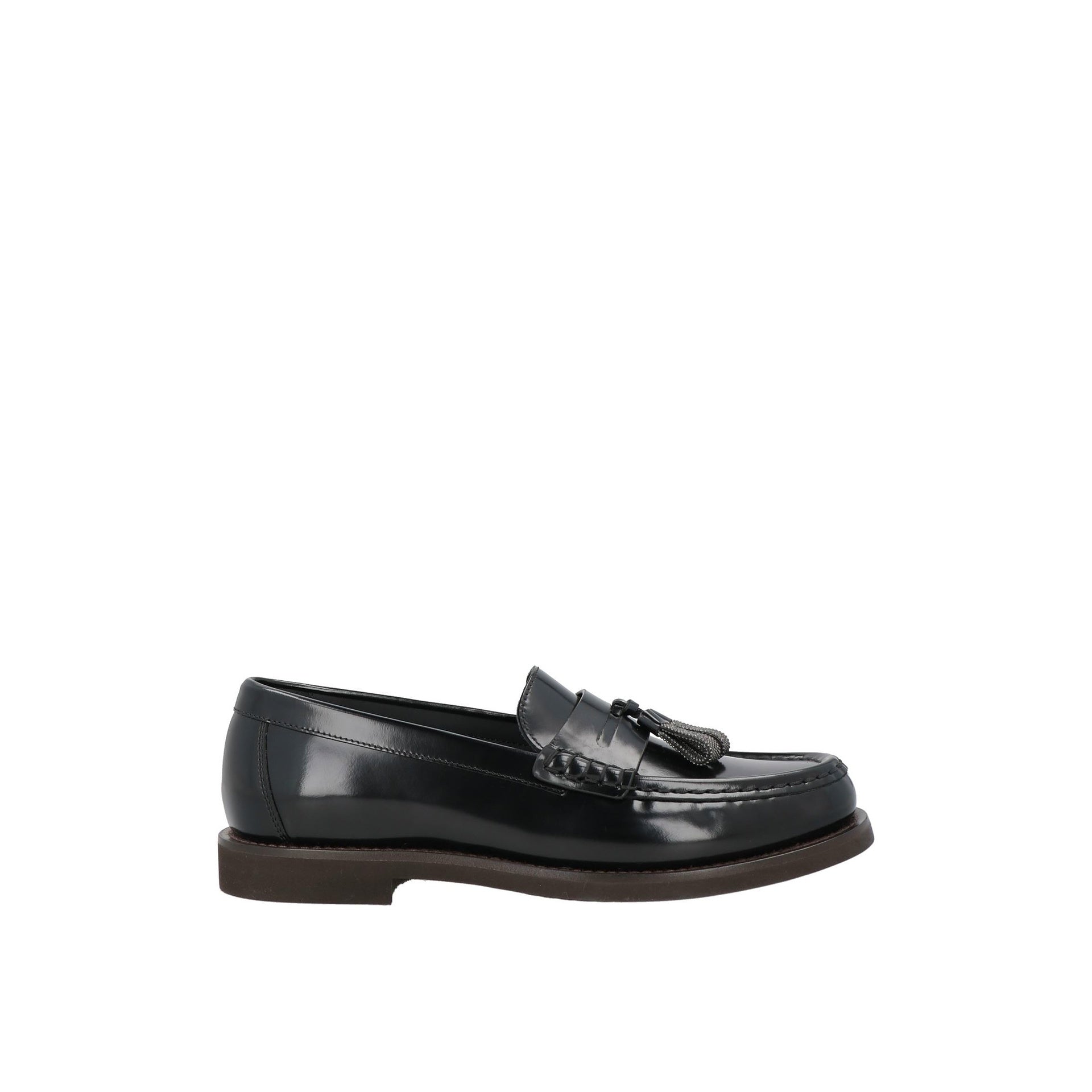 Brunello Cucinelli Leather Penny Loafer - WOMEN SHOES - BRUNELLO CUCINELLI - T.Luxy