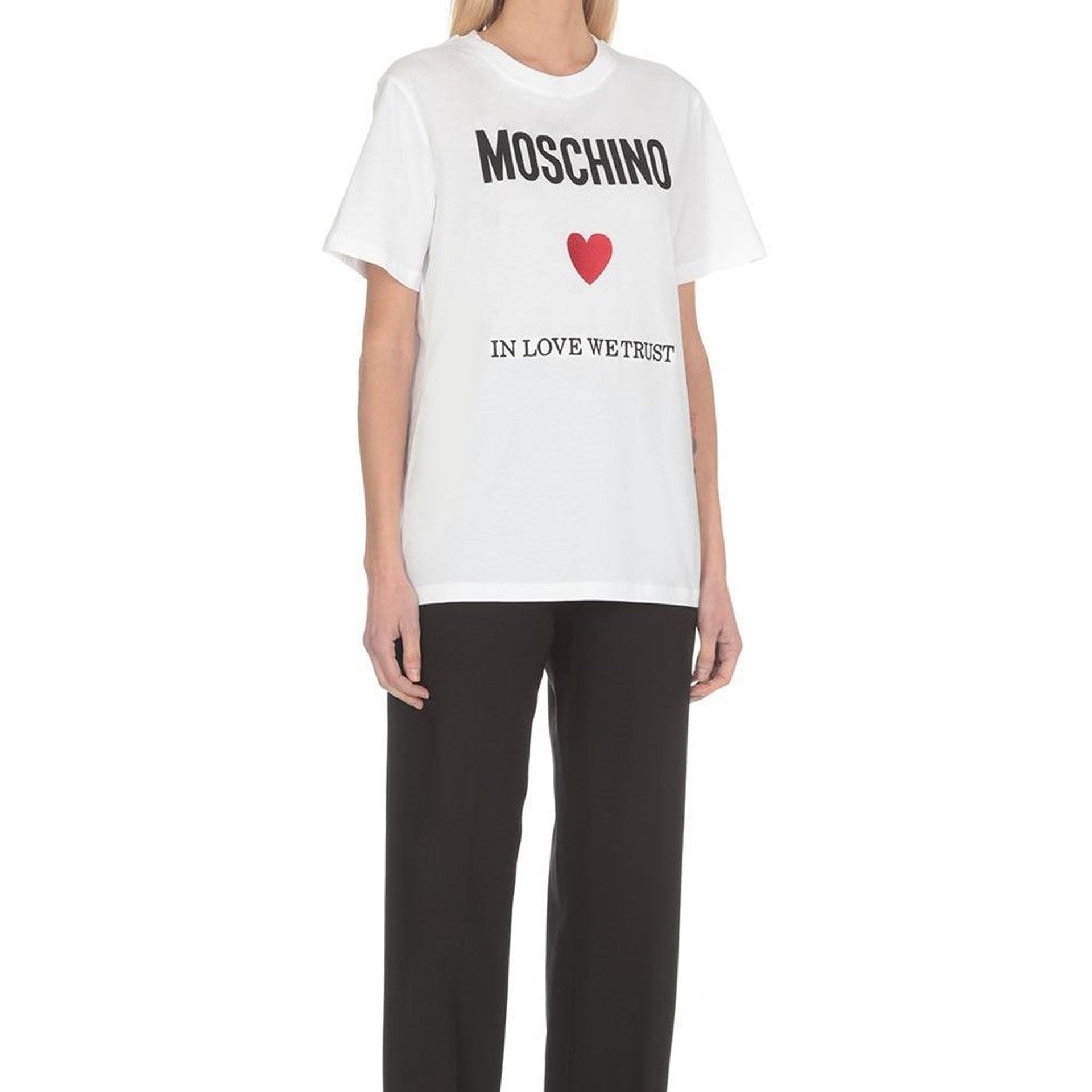 Moschino Couture In Love We Trust T-Shirt - WOMEN CLOTHING - MOSCHINO COUTURE - Tluxy New