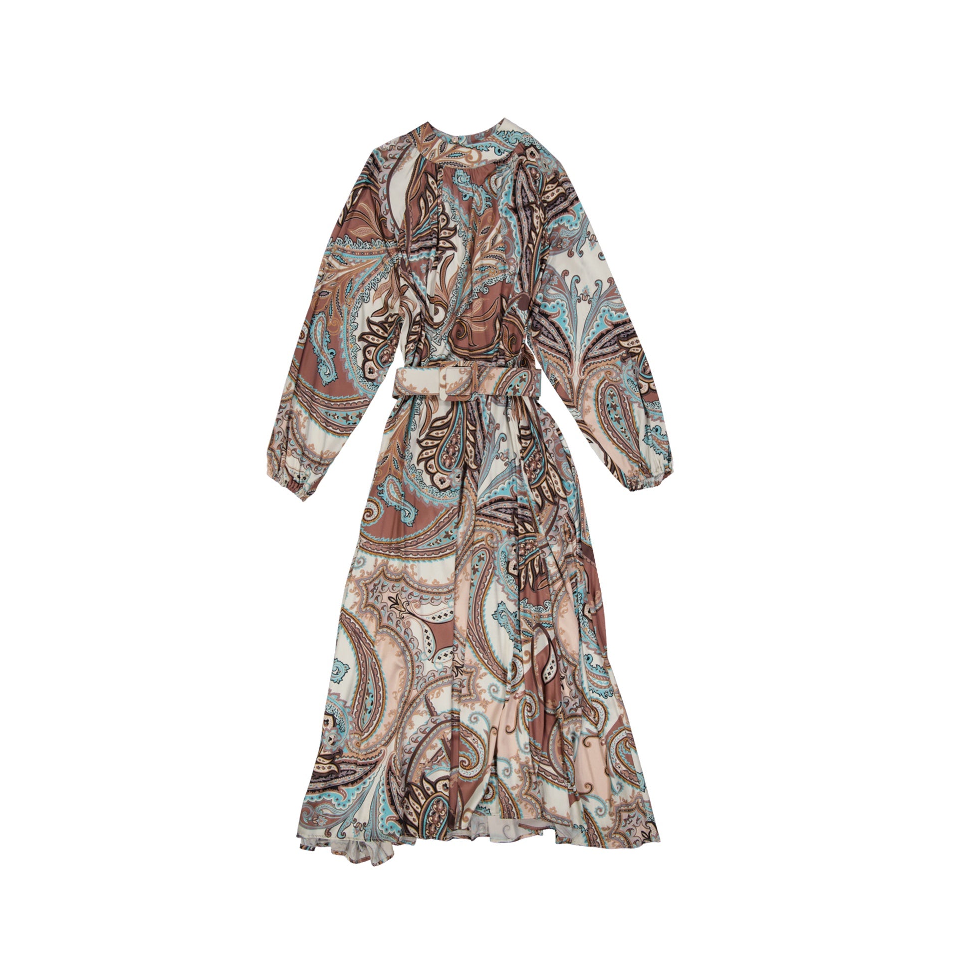 Silk Printed Long Dress